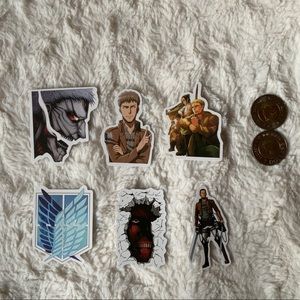 ❗️SOLD❗️Attack on Titan stickers (x18 stickers)
